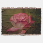 Texturierte tiefe rosa Rosenknochen Decke (Vorderseite)