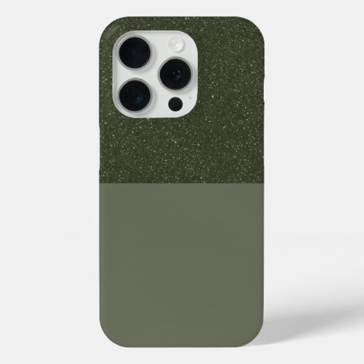Texturierte Top Moss Green iPhone 15 Pro Fall Cust Case-Mate iPhone Hülle (Rückseite)