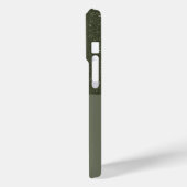 Texturierte Top Moss Green iPhone 15 Pro Fall Cust Case-Mate iPhone Hülle (Rückseite / Links)