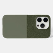 Texturierte Top Moss Green iPhone 15 Pro Fall Cust Case-Mate iPhone Hülle (Rückseite (Horizontal))