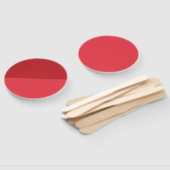 Texturierte Top Tomato Red Round Hand Fan (Custom) Fächer (Non-assembled)