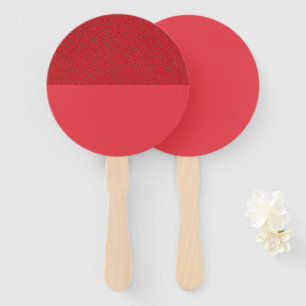 Texturierte Top Tomato Red Round Hand Fan (Custom) Fächer