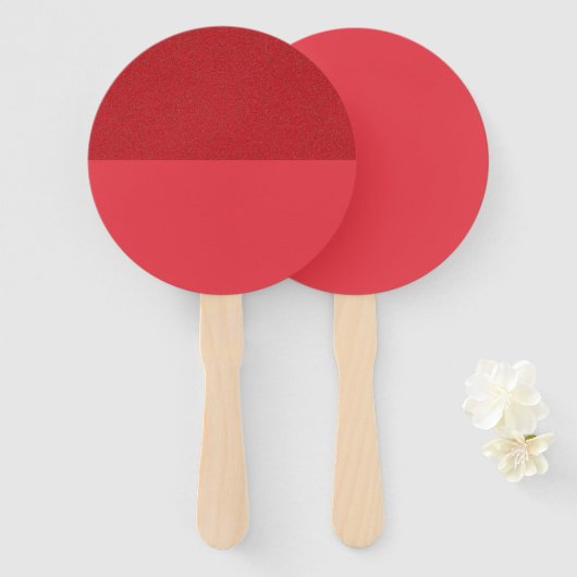 Texturierte Top Tomato Red Round Hand Fan (Custom) Fächer (Vorne und Hinten)