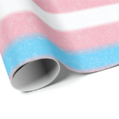 Texturierte Transgender-Flag-Farbstreifen Geschenkpapier (Rolleneckpunkt)