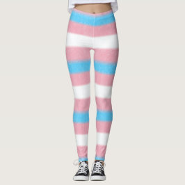 Texturierte Transgender-Flag-Farbstreifen Leggings