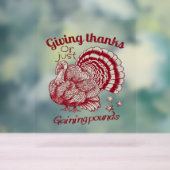 Texturierte Türkei Zeichnete in Reiches Rotes Sepi Acrylschild (Neutral)