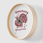 Texturierte Türkei Zeichnete in Reiches Rotes Sepi Uhr (Winkel)