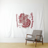 Texturierte Türkei Zeichnete in Reiches Rotes Sepi Wandteppich (Beispiel (Horizontal))