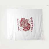 Texturierte Türkei Zeichnete in Reiches Rotes Sepi Wandteppich (Vorderseite (Horizontal))