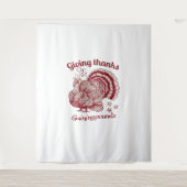 Texturierte Türkei Zeichnete in Reiches Rotes Sepi Wandteppich (Vorderseite)