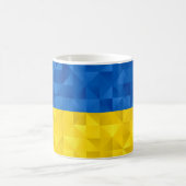 Texturierte ukrainische Flagge Kaffeetasse (Mittel)