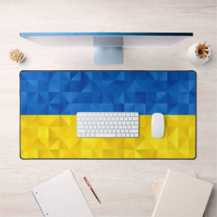 Texturierte ukrainische Flagge Schreibtischunterlage