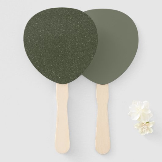 Texturierte und Matte Moss Oval Fans Fächer (Vorne und Hinten)