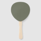 Texturierte und Matte Moss Oval Fans Fächer (Rückseite)