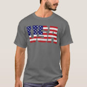 Texturierte USA Flaggentypografie T-Shirt (Vorderseite)