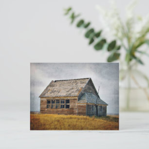Texturierte Vintage-Schulhaus-Postkarte Postkarte