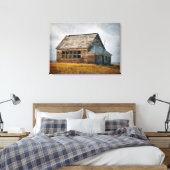 Texturierte Vintage Schulhausstretch Canvas Print Leinwanddruck (Insitu (Schlafzimmer))