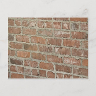 Texturierte Wand aus rotem Ziegelstein Postkarte