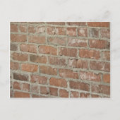 Texturierte Wand aus rotem Ziegelstein Postkarte (Vorderseite)