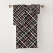 Texturierte Weihnachtsbartan. Badhandtuch Set (Insitu)