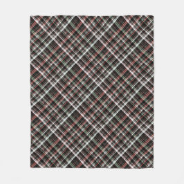 Texturierte Weihnachtsbartan. Fleecedecke