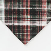 Texturierte Weihnachtsbartan. Fleecedecke (Ecke)