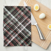 Texturierte Weihnachtsbartan. Geschirrtuch (Viertel Falte)