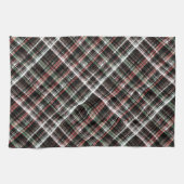 Texturierte Weihnachtsbartan. Geschirrtuch (Horizontal)