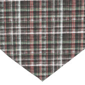 Texturierte Weihnachtsbartan. Kurzer Tischläufer (Ecke)