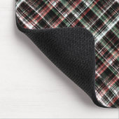 Texturierte Weihnachtsbartan. Mousepad (Ecke)