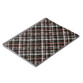 Texturierte Weihnachtsbartan. Notizblock (Linke Seite)