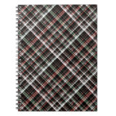 Texturierte Weihnachtsbartan. Notizblock (Vorderseite)