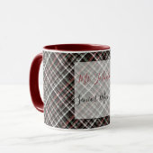 Texturierte Weihnachtsbartan. Tasse (Vorderseite Links)