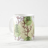 Texturierte Weihnachtsbäume und getrocknete Bäume. Kaffeetasse (Vorderseite Links)