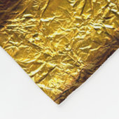 Texturierte Wellen abstrakte Dekoration goldene Fo Fleecedecke (Ecke)