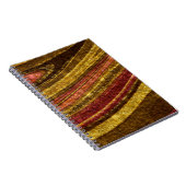 Texturierte Wellen abstrakte Dekoration goldene Fo Notizblock (Rechte Seite)