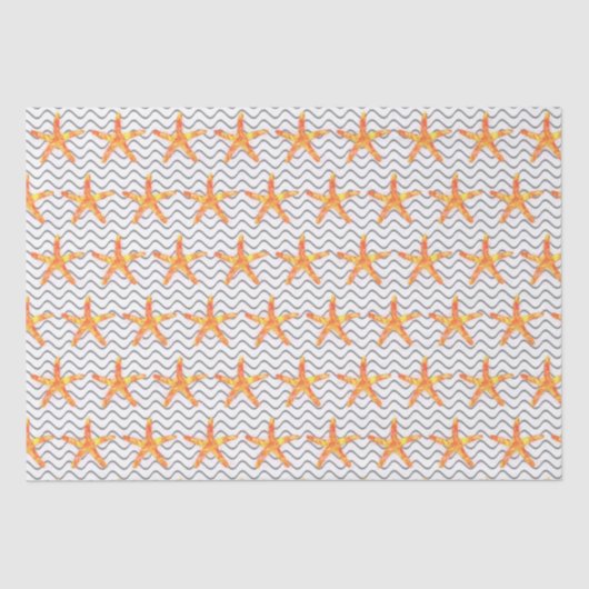 Texturierte Wellensegel-Muster Seidenpapier (Vorderseite)