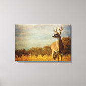 Texturierte Whitetail Stretched Canvas Print Leinwanddruck (Vorderseite)
