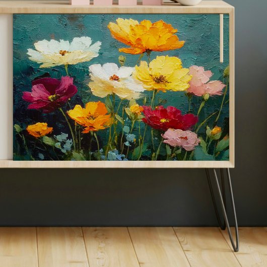 Texturierte Wildblumen Seidenpapier