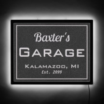 Texturierte Wirkung Moderne Garage LED Zeichen