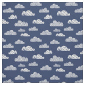 Texturierte Wolken auf dunkelblau Stoff (Muster)