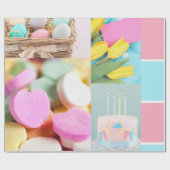 Texturierte Wrapping Paper Happy Birthday Geschenkpapier (Flach)