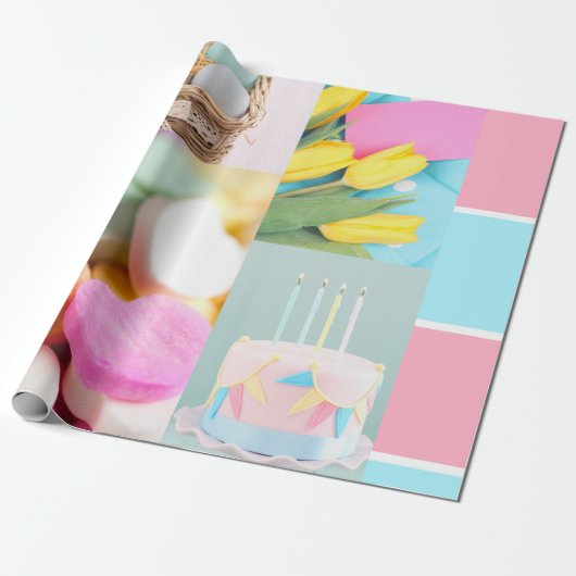 Texturierte Wrapping Paper Happy Birthday Geschenkpapier (Ungerollt)