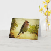 Texturierte Zedernwinkerkarte Karte (Gelbe Blume)