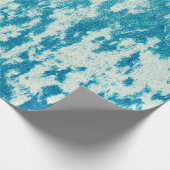 Texturierter blauer Hintergrund aus dichtem Stoff. Geschenkpapier (Ecke)