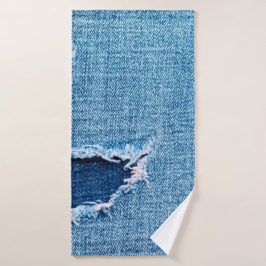 Texturierter Denim Hintergrund. Gewebebohrung Badehandtuch (Badehandtuch)