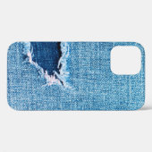 Texturierter Denim Hintergrund. Gewebebohrung Case-Mate iPhone Hülle (Rückseite (Horizontal))