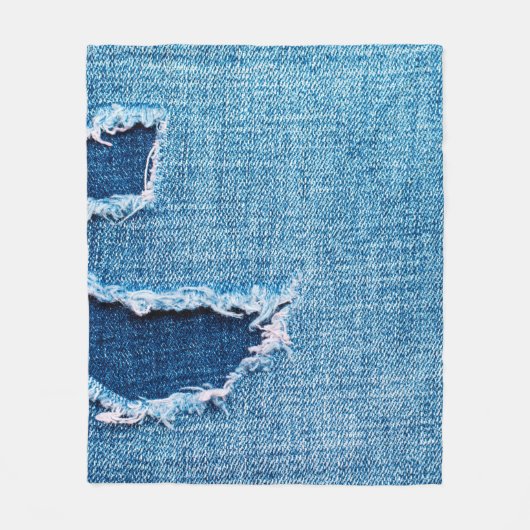 Texturierter Denim Hintergrund. Gewebebohrung Fleecedecke (Vorderseite)