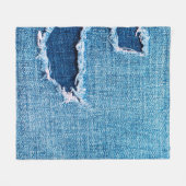 Texturierter Denim Hintergrund. Gewebebohrung Fleecedecke (Vorderseite (Horizontal))