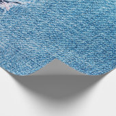 Texturierter Denim Hintergrund. Gewebebohrung Geschenkpapier (Ecke)